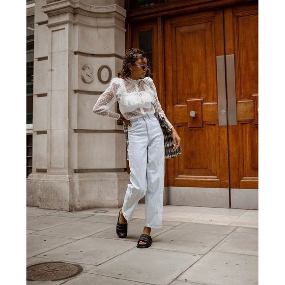 Sandra Mansour x H&M Top Blouse Tulle S NWT - Picture 2 of 6